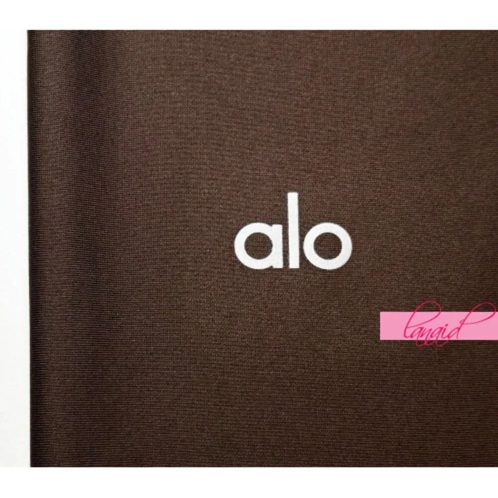 Alo High-Waist Airlift Elongated Leggings Espresso Hi-Rise Waisted Split Hem XXS